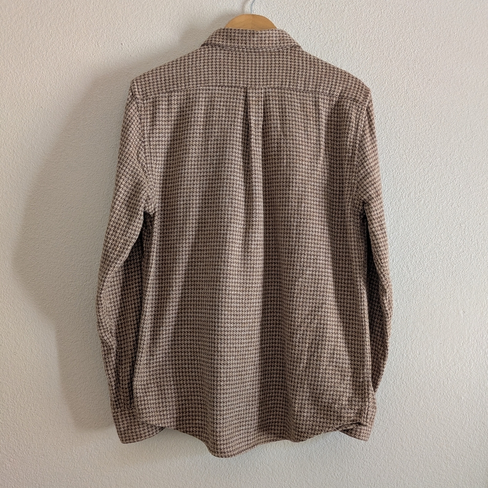 Portuguese Flannel Abstract Houndstooth Flannel Button Up Shirt - Picture 7 of 7